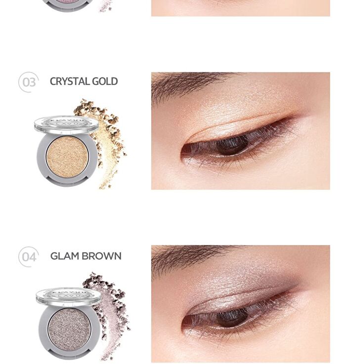 Klavuu Urban Pearlsation Sparkle Eyeshadow - 5 Colors - 2026 Version - #SP3 Crystal Gold