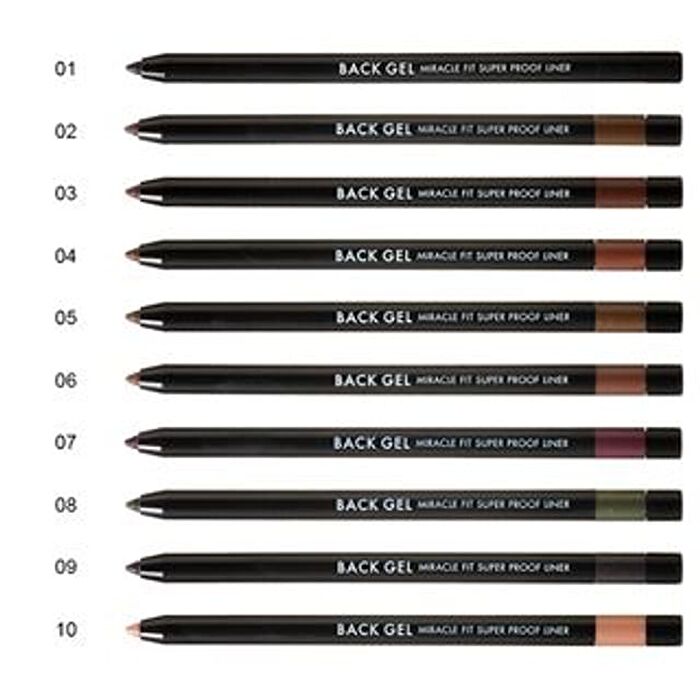 Back Gel Miracle Fit Super Proof Liner (10 Colors) - #02 Edge Brown