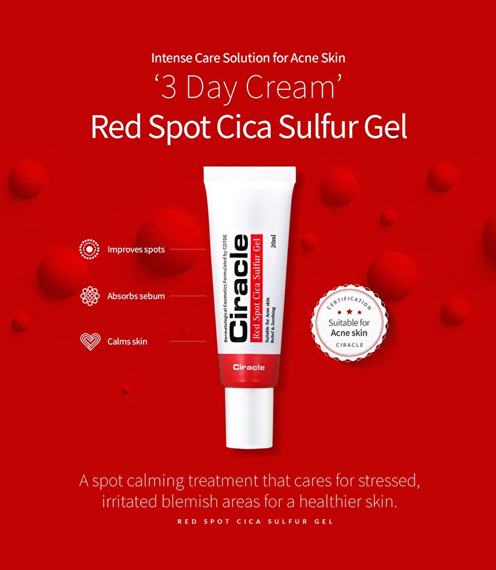 Red Spot Cica Sulfur Gel - 20ml