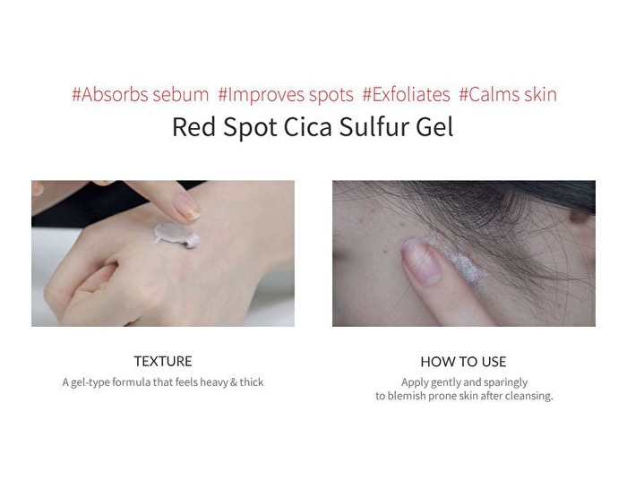 Red Spot Cica Sulfur Gel - 20ml