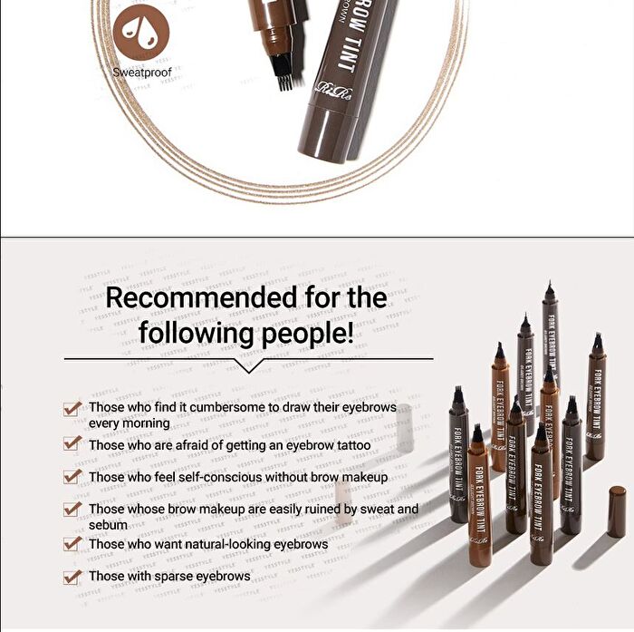 Fork Eyebrow Tint - 4 Colors - #02 Dark Brown