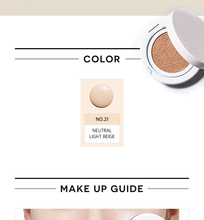 Magic Cushion Cover Lasting Refill Only - 2 Colors - #21 Light Beige