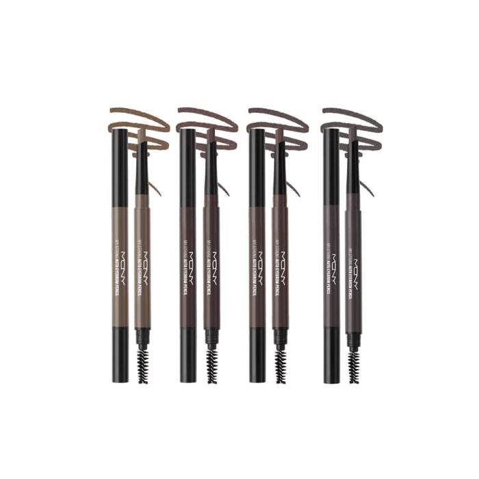 Mqny My Strong Auto Eyebrow Hard Powder - 4 Colors - Natural Brown