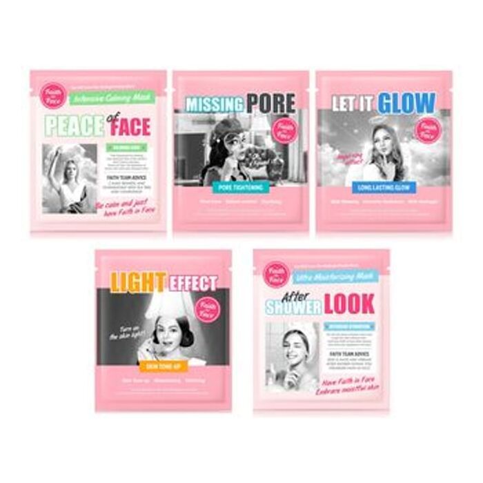 Faith in Face Hydrogel Mask 1pc (5 Types) - After Shower Look
