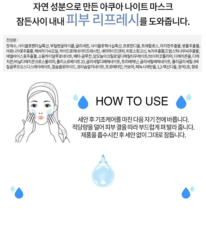 Aqua Night Mask Set 3pcs - 15ml x 3pcs