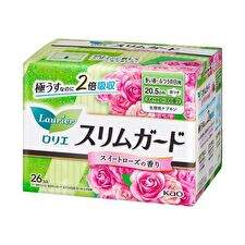 Kao Laurier Ultra Slim Daily Absorbent Wing Feminine Pads 20.5cm - 26 pcs