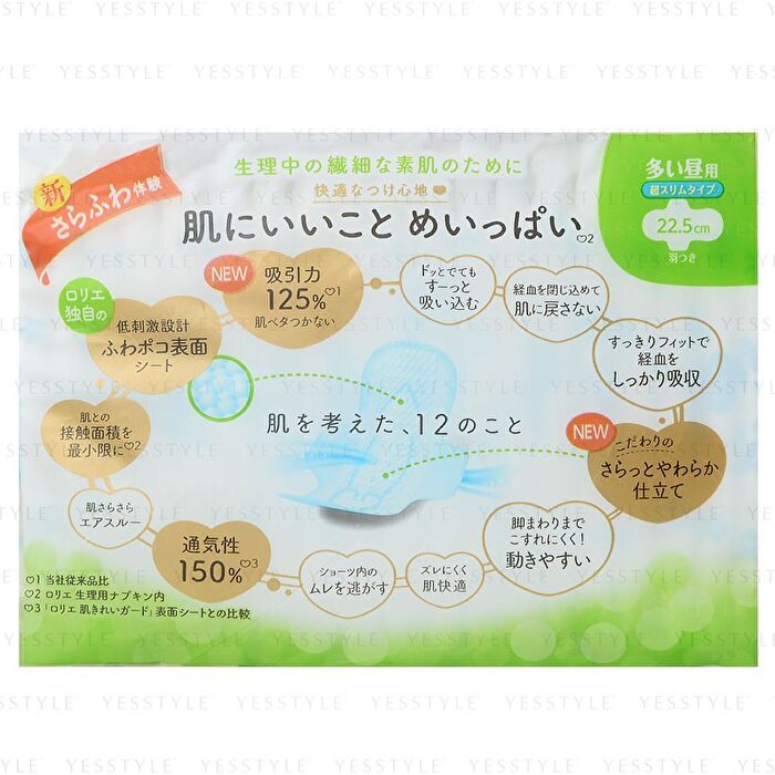 Laurier F Ultra Gentle Daily Slim Wing Feminine Pads 22.5cm - 20 pcs