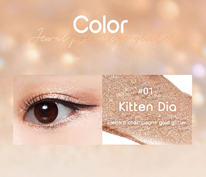 Mqny Jewel-Poten Eye Glitter (3 Colors) - #01 Kitten Diamond
