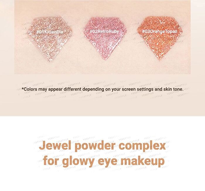 Mqny Jewel-Poten Eye Glitter (3 Colors) - #02 Retro Ruby