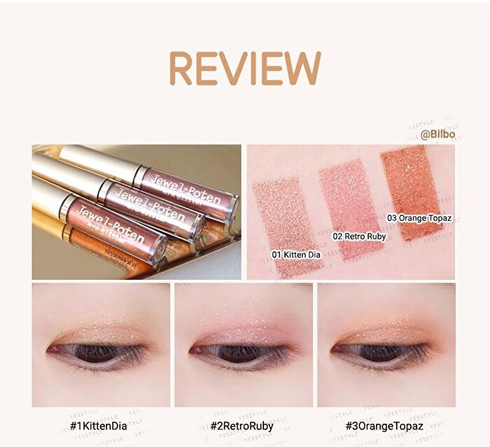 Mqny Jewel-Poten Eye Glitter (3 Colors) - #03 Orange Topaz