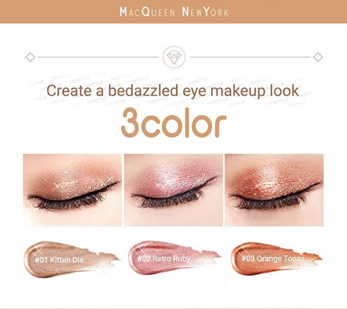 Mqny Jewel-Poten Eye Glitter (3 Colors) - #03 Orange Topaz