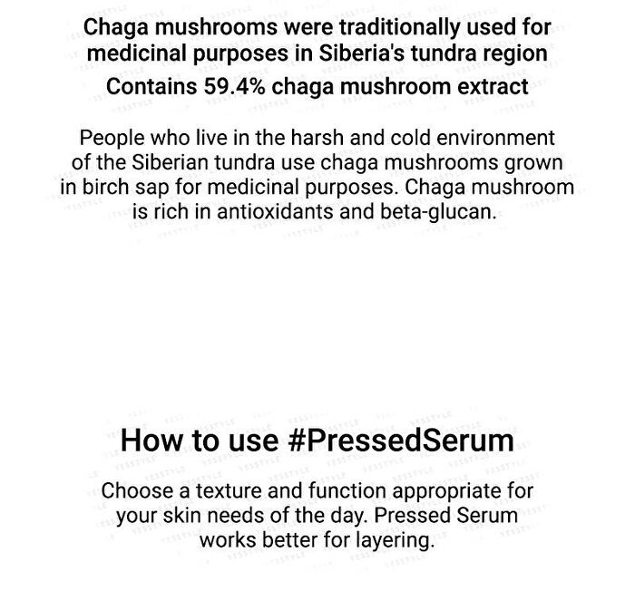 Pressed Serum #Tundra Chaga - 50ml