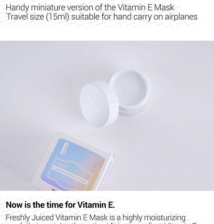 Freshly Juiced Vitamin E Mask MINI - 15ml