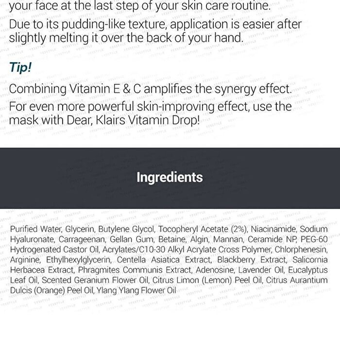 Freshly Juiced Vitamin E Mask MINI - 15ml