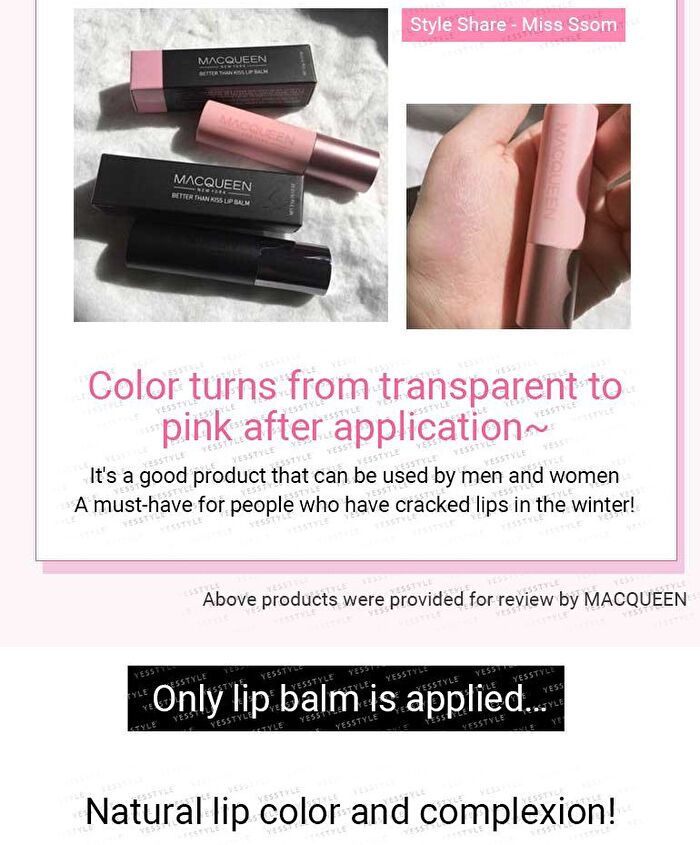 Mqny Better Than Kiss Lip Balm For Women - 3.5g