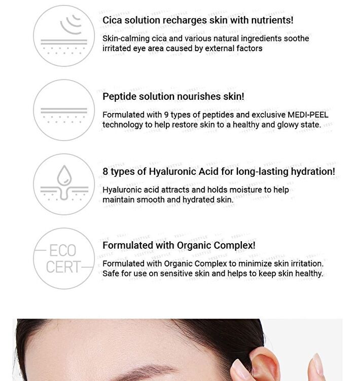 Hyaluron Cica Peptide 9 Ampoule Eye Patch 60pcs - 60 pcs