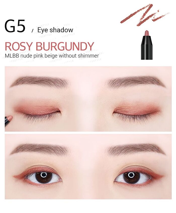 Merzy The First Gel Eyeliner - 14 Colors - #G5 Rosy Burgundy