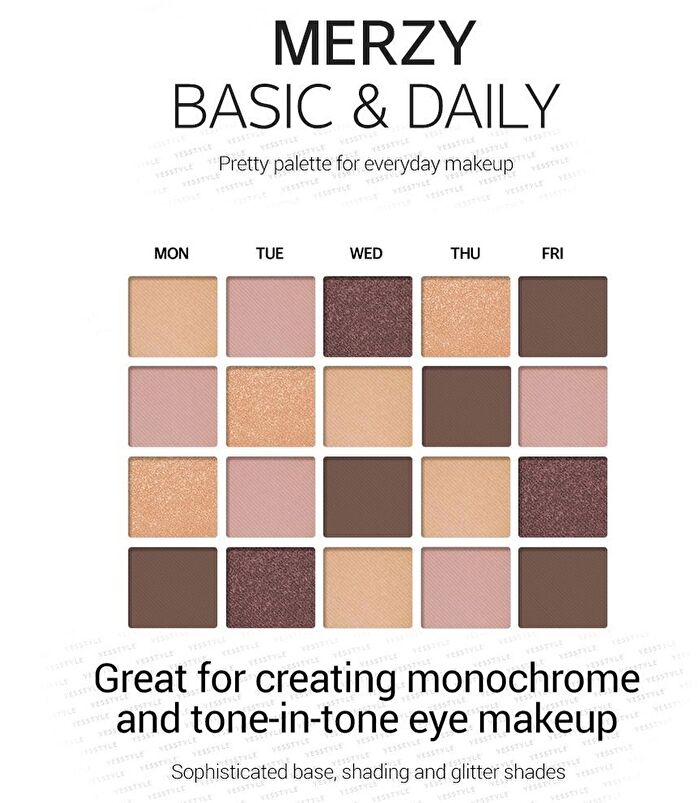 Merzy The First Eye Shadow - 5 Colors - #E1 Sophie Beige