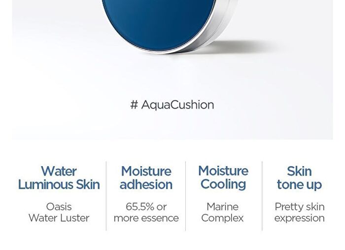 Klavuu Blue Pearlsation High Coverage Marine Collagen Aqua Cushion Set - 2 Colors - #21 Light Beige