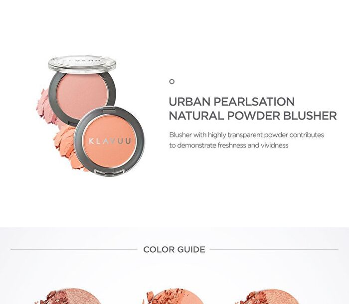 Urban Pearlsation Natural Powder Blusher - 5 Colors - #02 Soft Peach