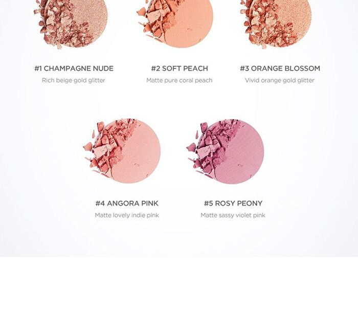 Urban Pearlsation Natural Powder Blusher - 5 Colors - #02 Soft Peach