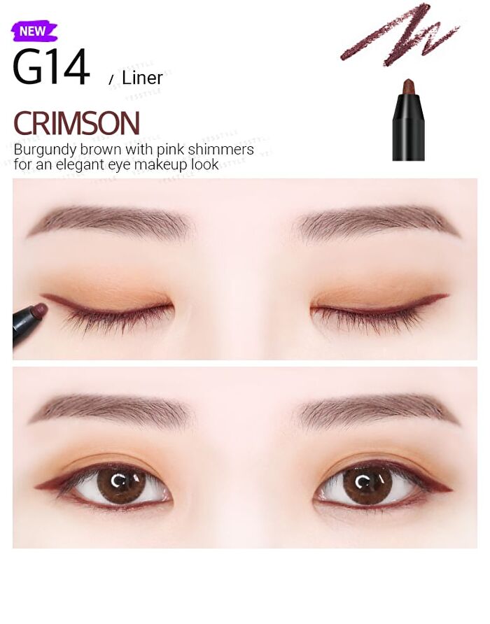 Merzy The First Gel Eyeliner - 14 Colors - #G14 Crimson