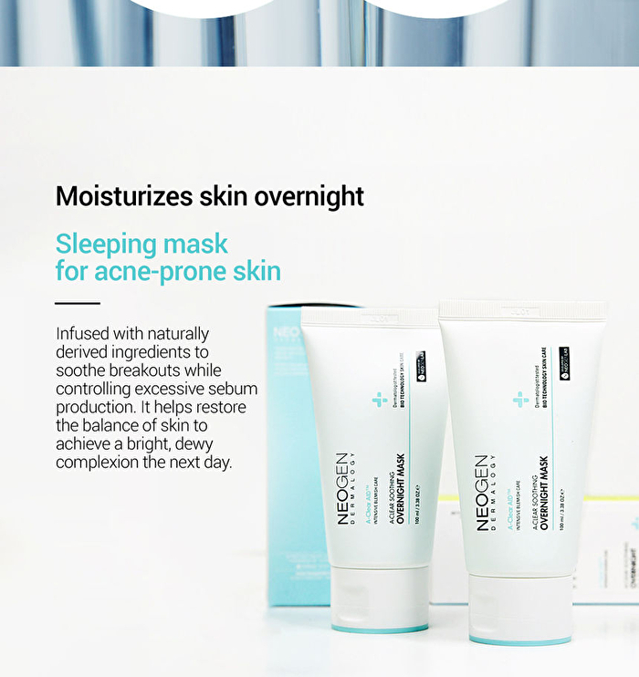 Dermalogy A-Clear Soothing Overnight Mask - 100ml