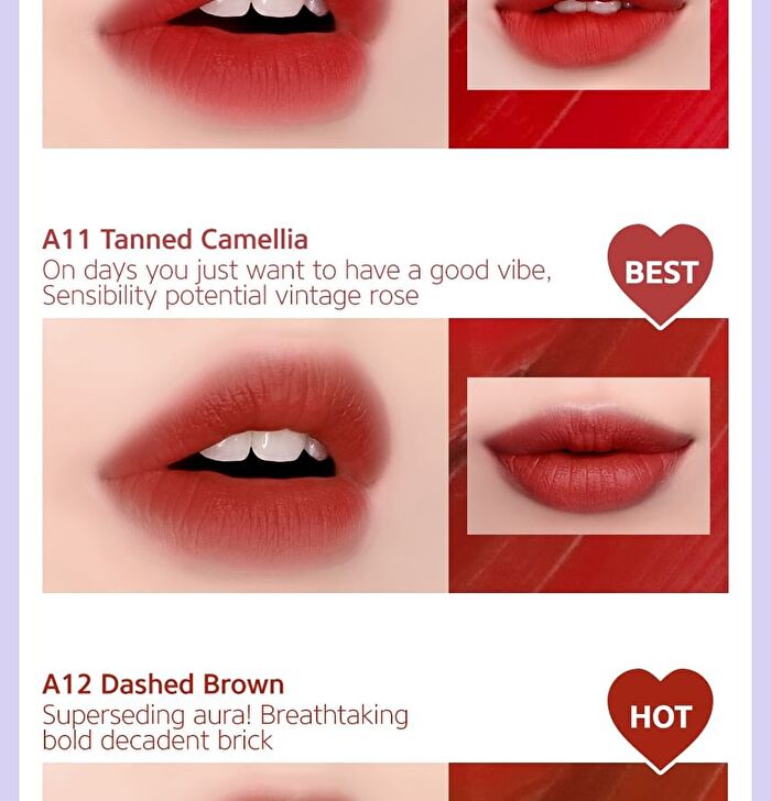 Black Rouge Air Fit Velvet Tint SEASON 2 - 5 Colors - #A09 Sweet Cinnamon