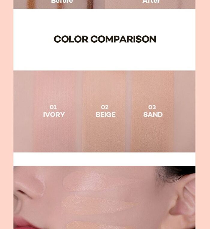 Honey Glow Cover Cushion - 2 Colors - #01 Ivory
