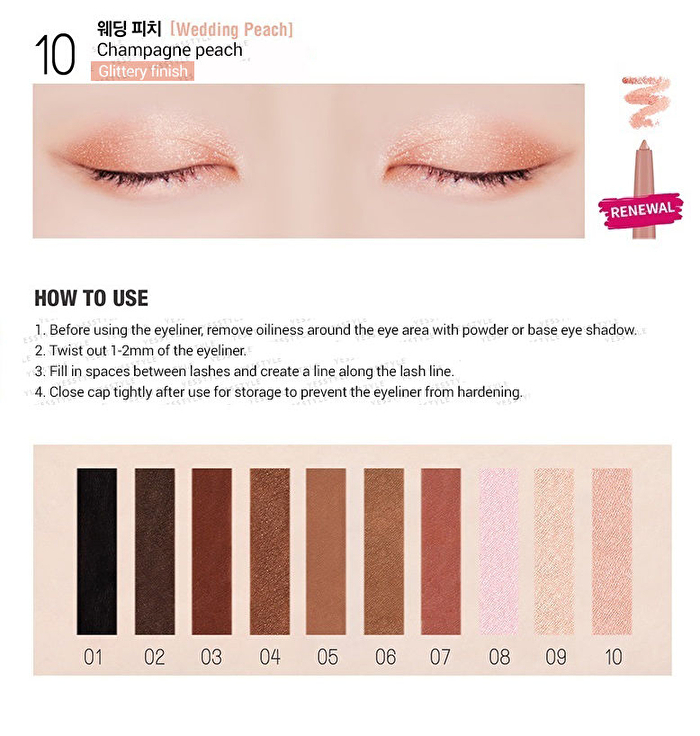 NEW Last Auto Gel Eyeliner - 10 Colors - #07 Rose Burn