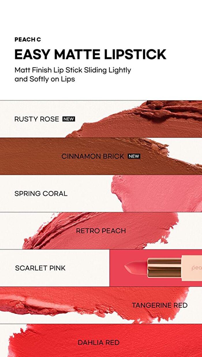 Easy Matte Lipstick - 5 Colors - Tangerine Red