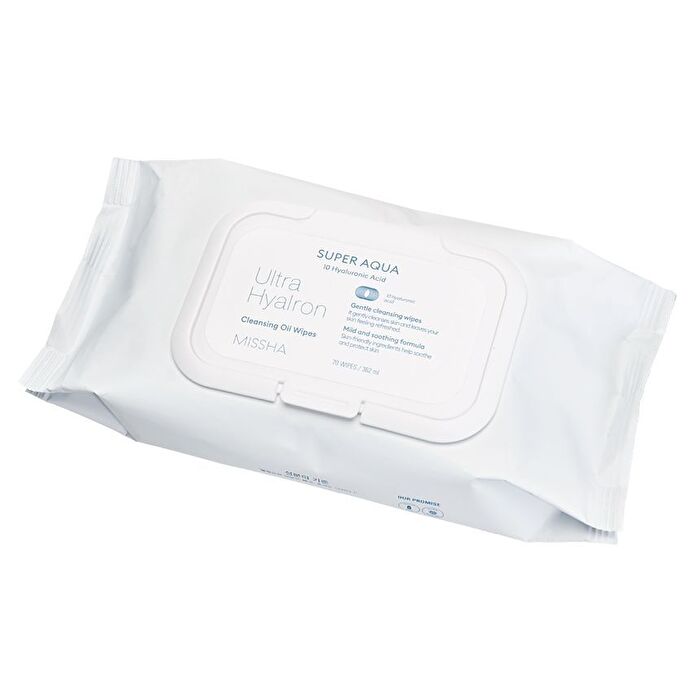 Super Aqua Ultra Hyalron Cleansing Oil Wipes JUMBO - 70 sheets