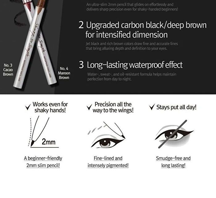 Sharp, So Simple Waterproof Pencil Liner - 6 Colors - #05 Dark Bown