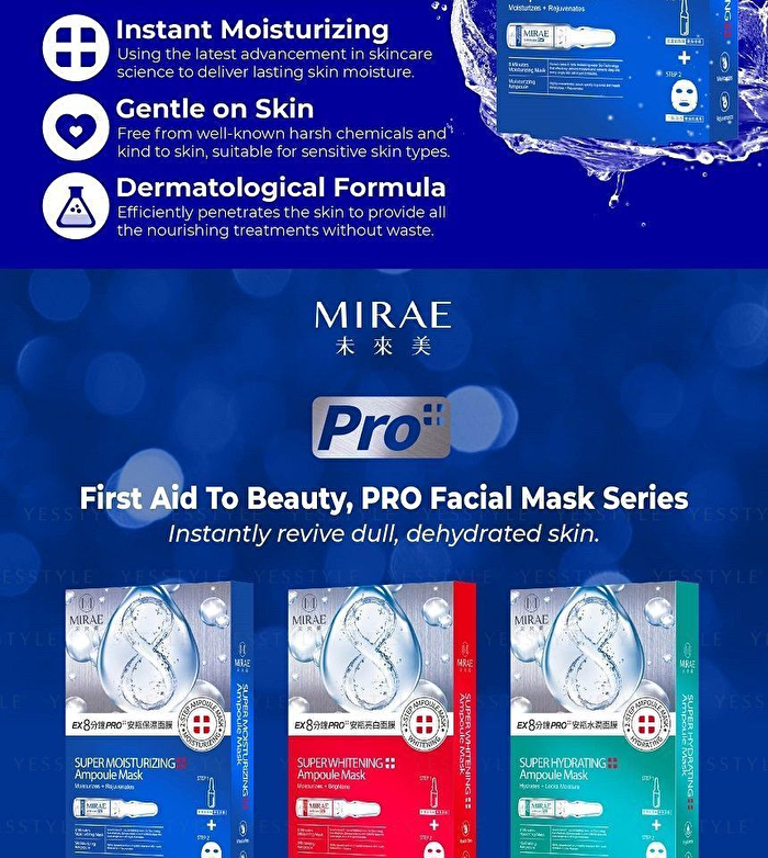 EX 8 Minutes Pro+ Super Ampoule Mask - Moisturizing - 3 pcs