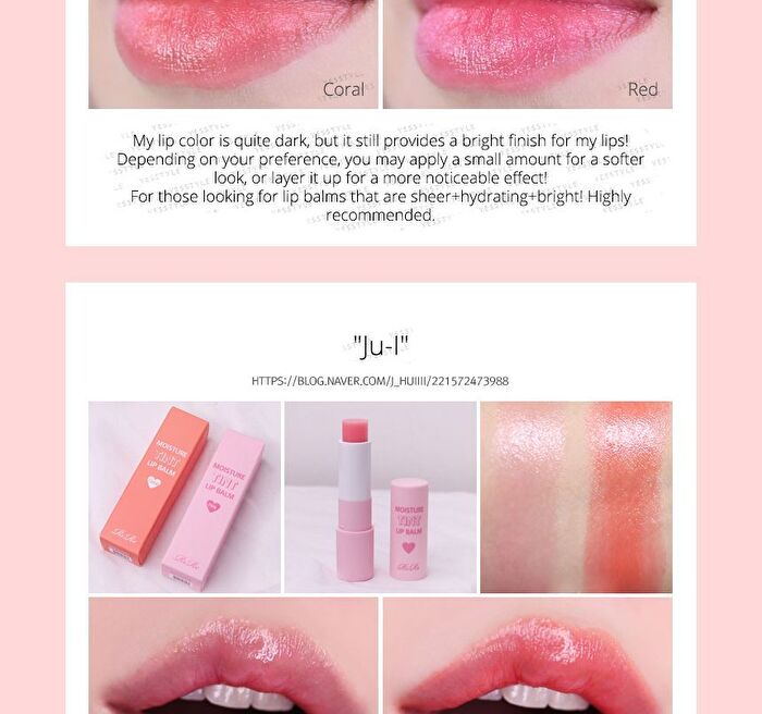 Moisture Tint Lip Balm - 4 Colors - #01 Pink