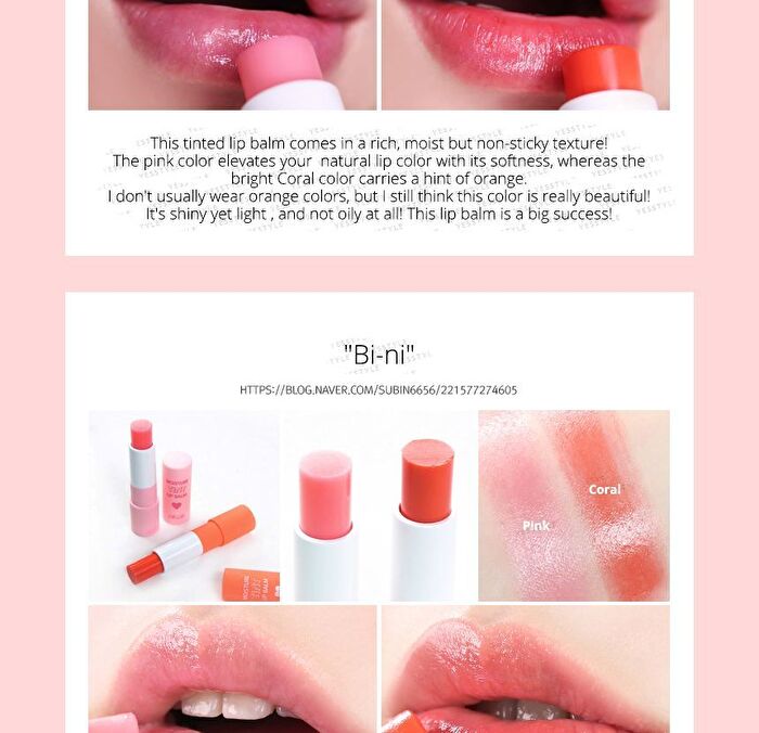 Moisture Tint Lip Balm - 4 Colors - #02 Coral