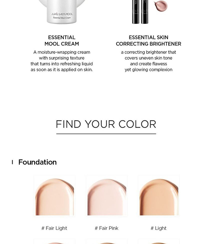 Jung Saem Mool Essential Star-Cealer Foundation - 6 Colors - Light