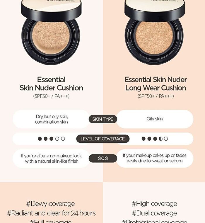 Essential Skin Nuder Longwear Cushion Set - 4 Colors - #17 Fair-Light