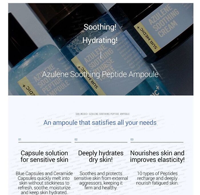 Surmedic Azulene Soothing Peptide Ampoule - 80ml