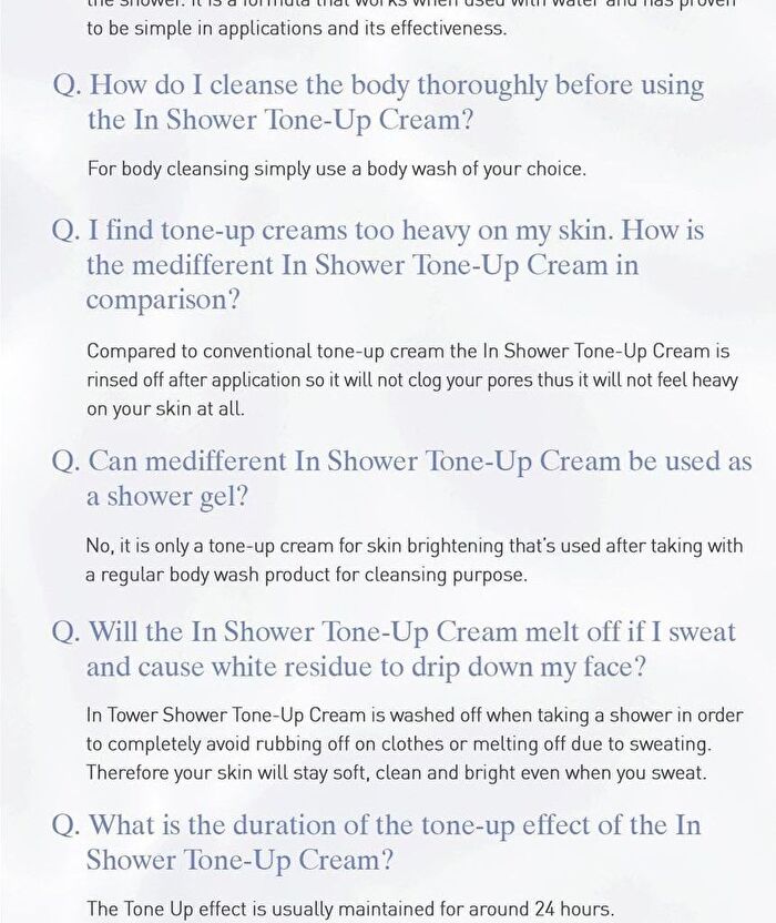 In-Shower Tone Up Cream - 300ml