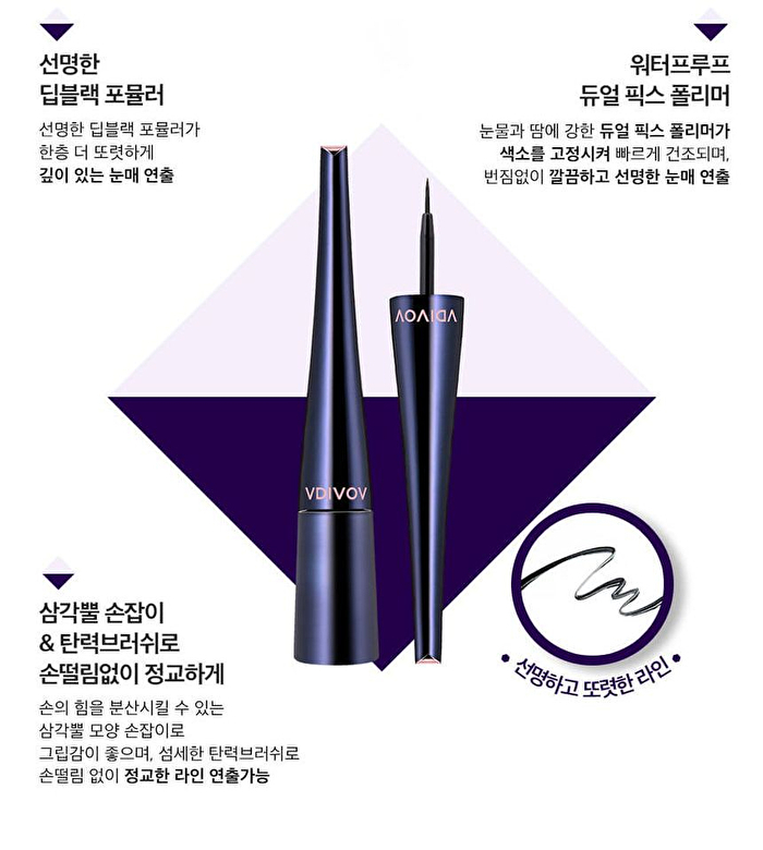 Vdivov Eye Cut Liquid Liner - Black