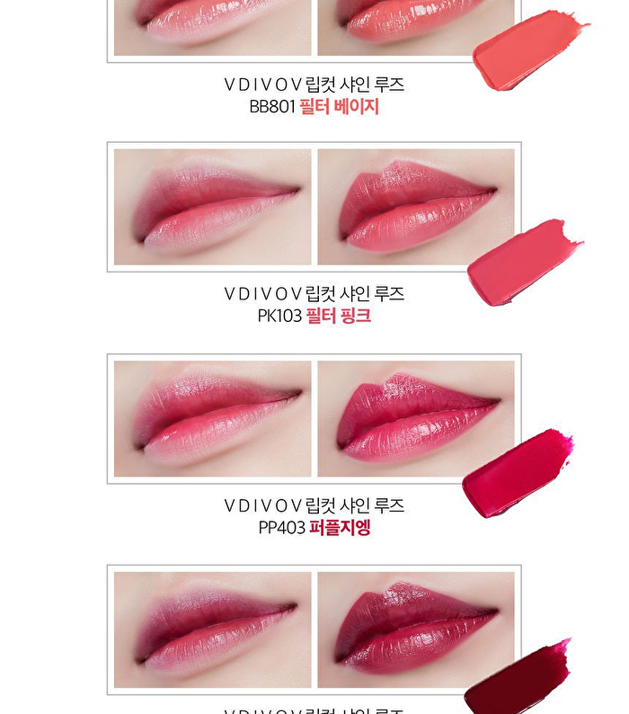 Vdivov Lip Cut Shine Rouge - 10 Colors - RD302 Party Coral