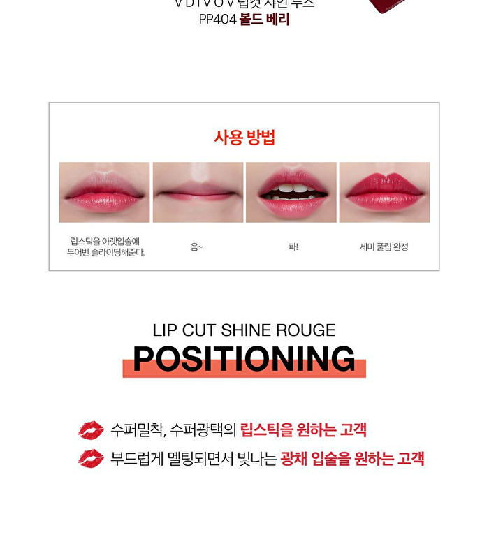 Vdivov Lip Cut Shine Rouge - 10 Colors - RD302 Party Coral