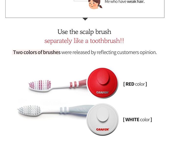 Grafen Edge Finger Shampoo Brush - 2 Colors - Red