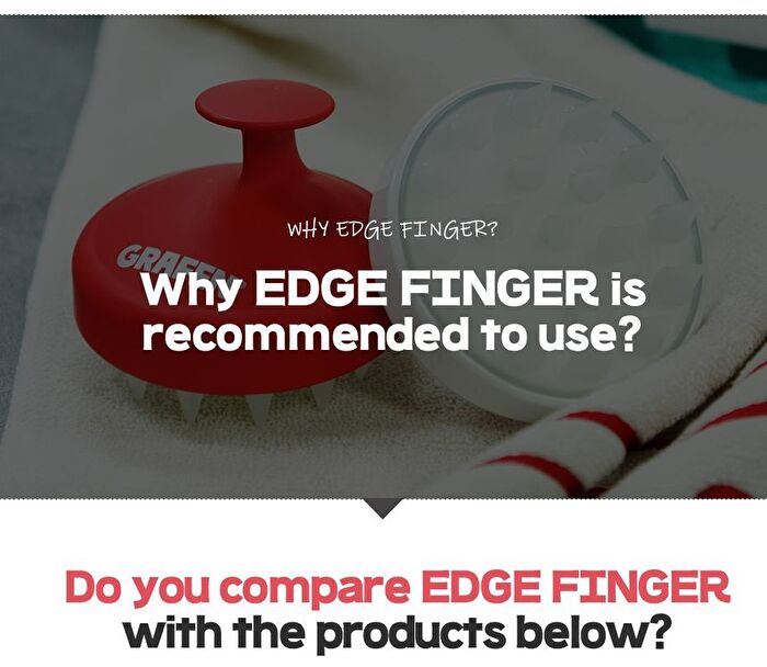 Grafen Edge Finger Shampoo Brush - 2 Colors - Red