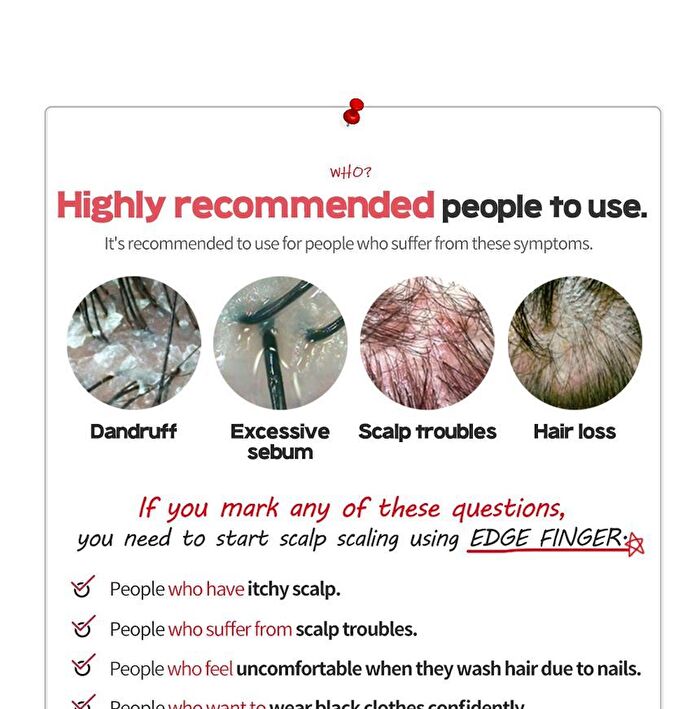 Grafen Edge Finger Shampoo Brush - 2 Colors - Red