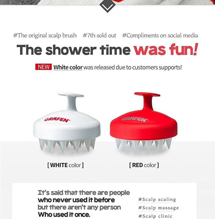 Grafen Edge Finger Shampoo Brush - 2 Colors - Red