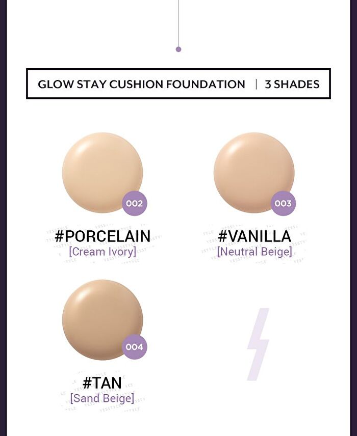 Glow Stay Cushion Foundation Set - 3 Colors - #002 Porcelain