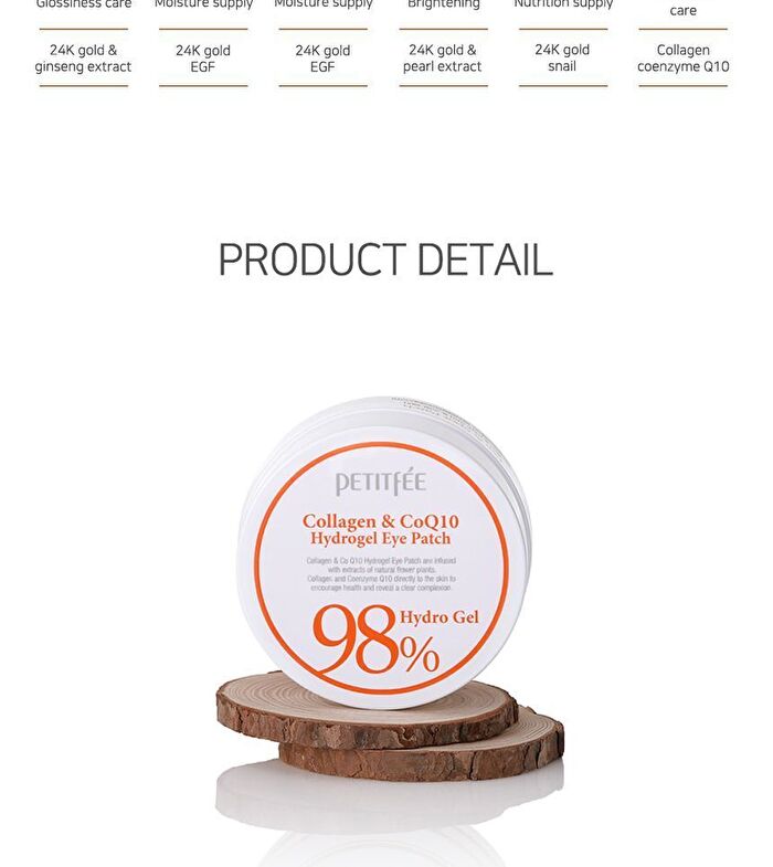Petitfee Collagen & CoQ10 Hydrogel Eye Patch - 30 pairs