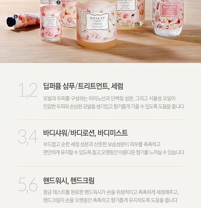 Bouquet Garni Body Lotion - 8 Types - 520ml - Rose Garden